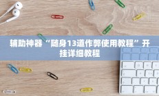 辅助神器“随身13道作弊使用教程”开挂详细教程