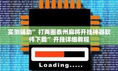 实测辅助”打两圈泰州麻将开挂神器软件下载”开挂详细教程