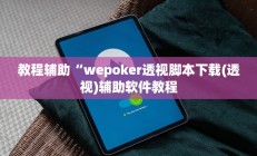 教程辅助“wepoker透视脚本下载(透视)辅助软件教程