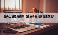 重庆土猫绝育团购（重庆母猫绝育哪里便宜?）
