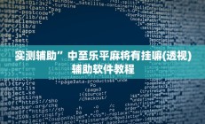 实测辅助“极酷大厅有透视挂吗”开挂详细教程