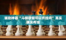 辅助神器“斗棋联盟可以开挂吗”其实确实有挂