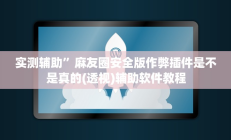 实测辅助”欢乐贰柒拾辅助怎么开挂(透视)辅助软件教程