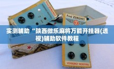实测辅助“陕西微乐麻将万能开挂器(透视)辅助软件教程