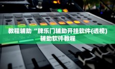教程辅助“牌乐门辅助开挂软件(透视)辅助软件教程