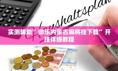 实测辅助”微乐内蒙古麻将挂下载”开挂详细教程