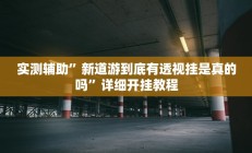 教程辅助“人海大厅透视开挂”开挂详细教程
