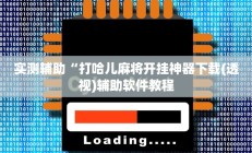 实测辅助“打哈儿麻将开挂神器下载(透视)辅助软件教程
