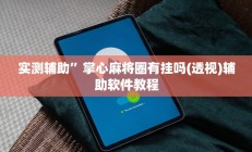 实测辅助”微乐红十开挂神器”开挂详细教程