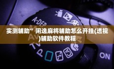 实测辅助”闲逸麻将辅助怎么开挂(透视)辅助软件教程