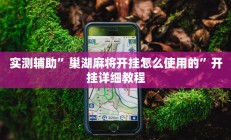 实测辅助”巢湖麻将开挂怎么使用的”开挂详细教程