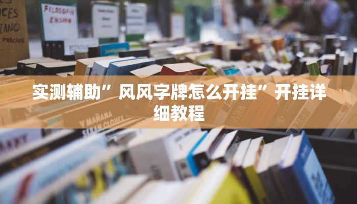 实测辅助”风风字牌怎么开挂”开挂详细教程