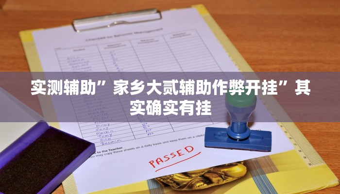 实测辅助”家乡大贰辅助作弊开挂”其实确实有挂
