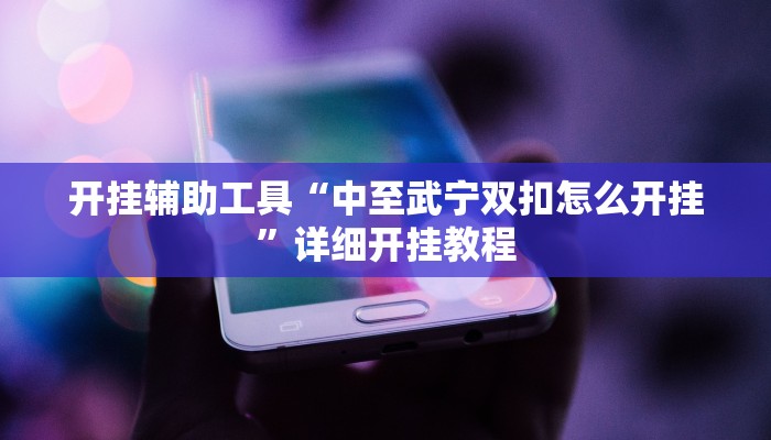 开挂辅助工具“中至武宁双扣怎么开挂”详细开挂教程