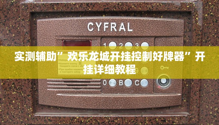 实测辅助”欢乐龙城开挂控制好牌器”开挂详细教程