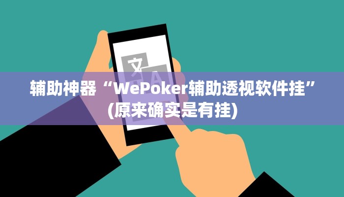 辅助神器“WePoker辅助透视软件挂”(原来确实是有挂)