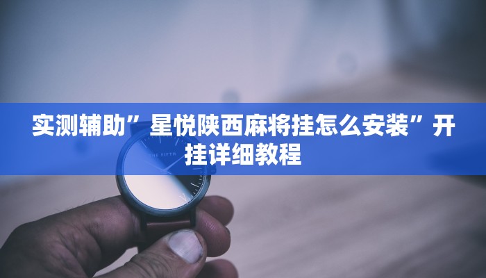 实测辅助”星悦陕西麻将挂怎么安装”开挂详细教程
