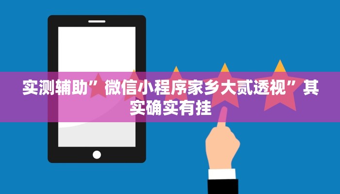 实测辅助”微信小程序家乡大贰透视”其实确实有挂