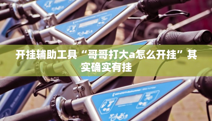 开挂辅助工具“哥哥打大a怎么开挂”其实确实有挂