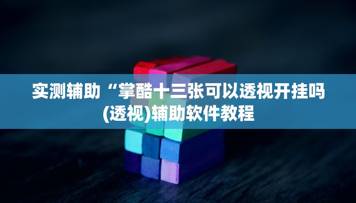 实测辅助“掌酷十三张可以透视开挂吗(透视)辅助软件教程