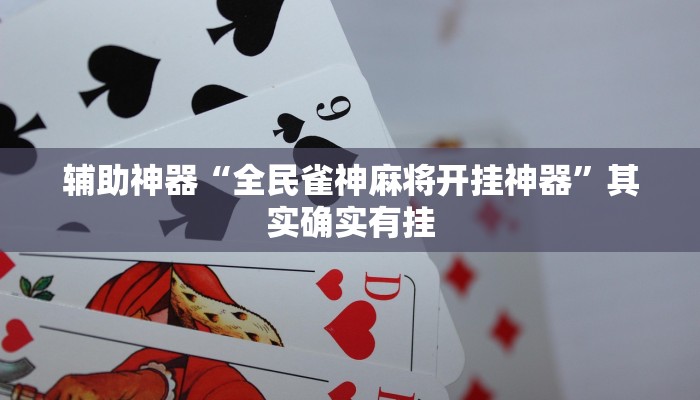 辅助神器“全民雀神麻将开挂神器”其实确实有挂