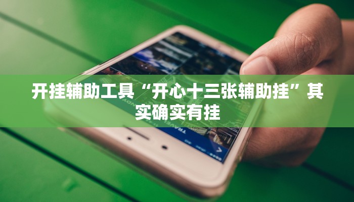 开挂辅助工具“开心十三张辅助挂”其实确实有挂