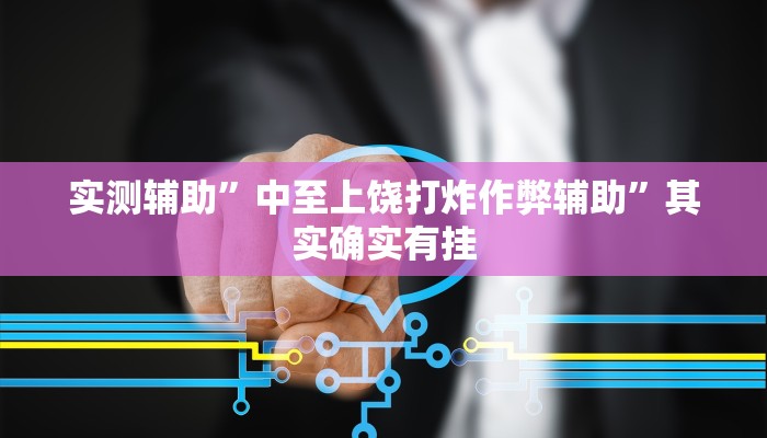 实测辅助”中至上饶打炸作弊辅助”其实确实有挂