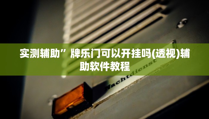 实测辅助”牌乐门可以开挂吗(透视)辅助软件教程