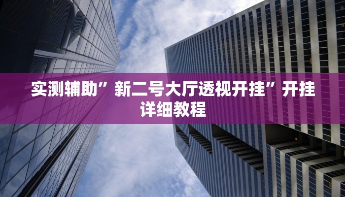 实测辅助”新二号大厅透视开挂”开挂详细教程