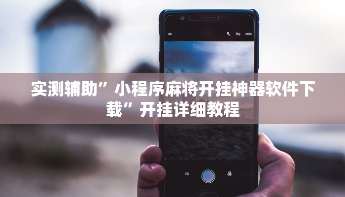 实测辅助”小程序麻将开挂神器软件下载”开挂详细教程