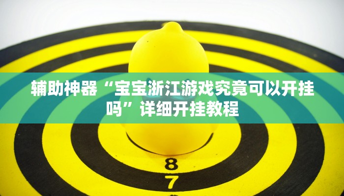 辅助神器“宝宝浙江游戏究竟可以开挂吗”详细开挂教程