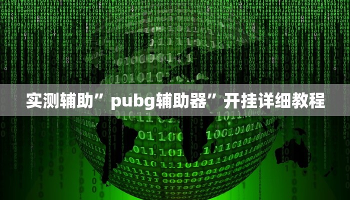 实测辅助”pubg辅助器”开挂详细教程