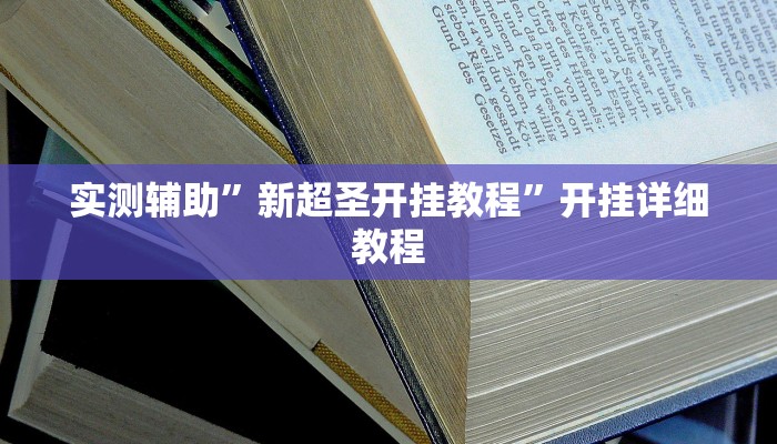 实测辅助”新超圣开挂教程”开挂详细教程