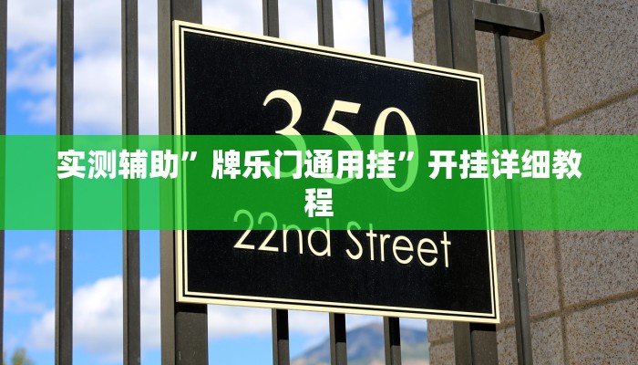 实测辅助”牌乐门通用挂”开挂详细教程