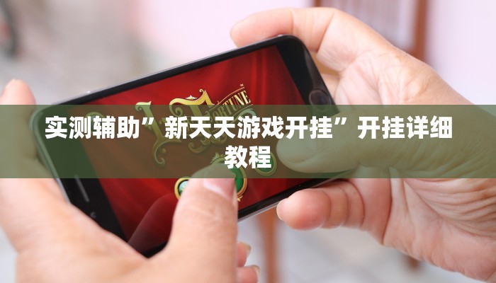 实测辅助”新天天游戏开挂”开挂详细教程