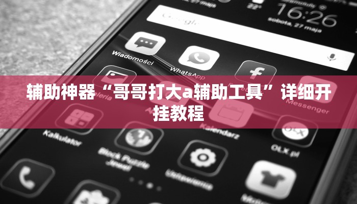 辅助神器“哥哥打大a辅助工具”详细开挂教程